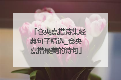 仓央嘉措诗集经典句子精选_仓央嘉措最美的诗句