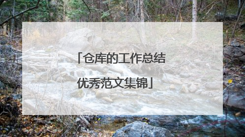 仓库的工作总结优秀范文集锦