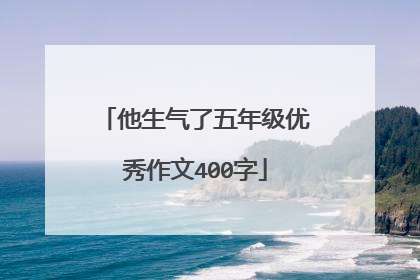 他生气了五年级优秀作文400字