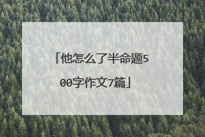 他怎么了半命题500字作文7篇