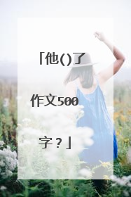 他()了作文500字？
