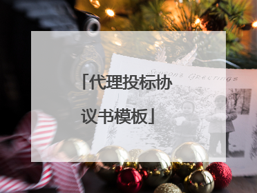 代理投标协议书模板