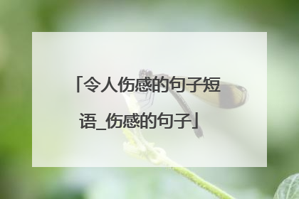 令人伤感的句子短语_伤感的句子