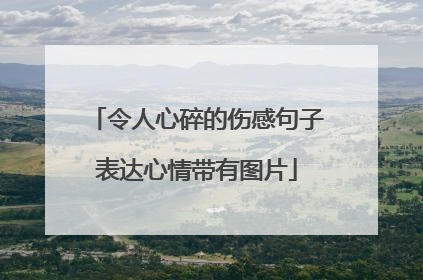 令人心碎的伤感句子表达心情带有图片