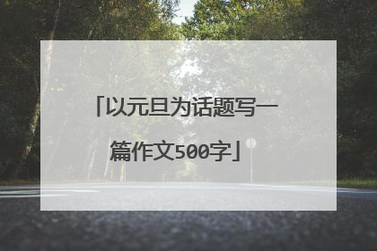 以元旦为话题写一篇作文500字