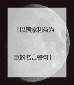 以国家利益为重的名言警句