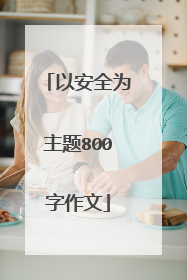 以安全为主题800字作文