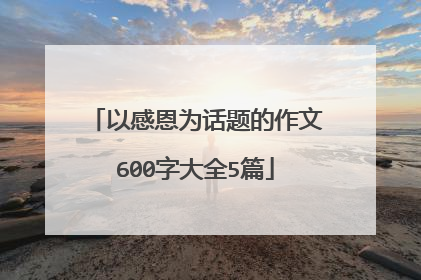 以感恩为话题的作文600字大全5篇