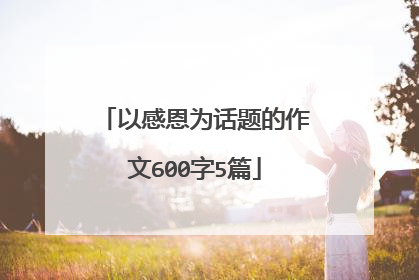 以感恩为话题的作文600字5篇