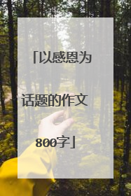以感恩为话题的作文800字