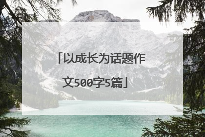 以成长为话题作文500字5篇