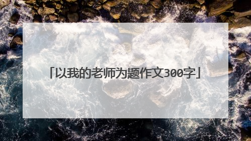 以我的老师为题作文300字