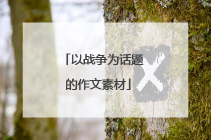 以战争为话题的作文素材