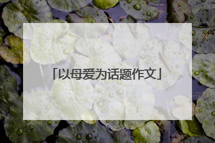 以母爱为话题作文