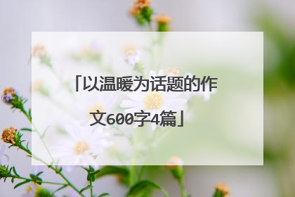以温暖为话题的作文600字4篇