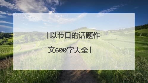 以节日的话题作文600字大全