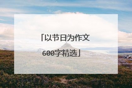 以节日为作文600字精选