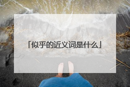 似乎的近义词是什么