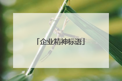 企业精神标语