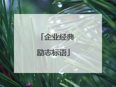 企业经典励志标语