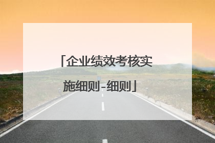 企业绩效考核实施细则-细则