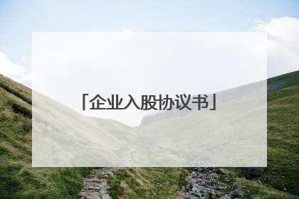 企业入股协议书