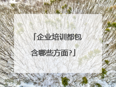 企业培训都包含哪些方面?