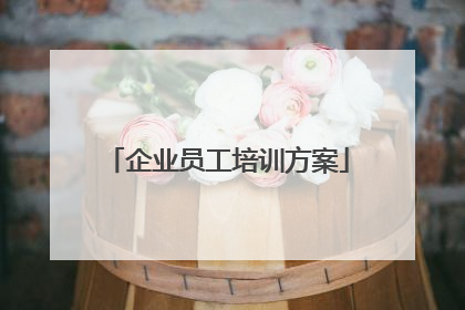 企业员工培训方案