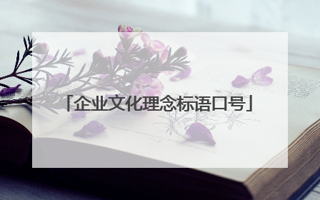 企业文化理念标语口号