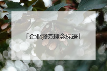 企业服务理念标语