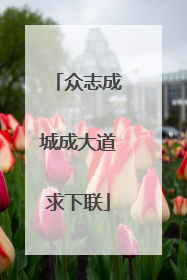 众志成城成大道求下联