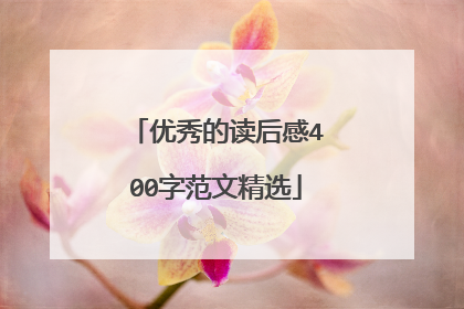 优秀的读后感400字范文精选