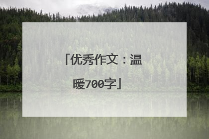 优秀作文：温暖700字