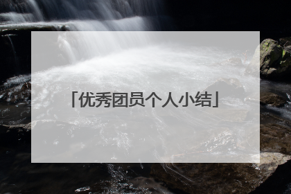 优秀团员个人小结