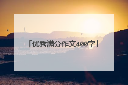 优秀满分作文400字
