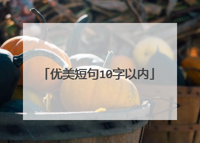 优美短句10字以内