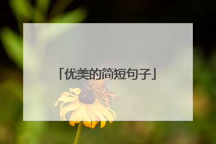 优美的简短句子