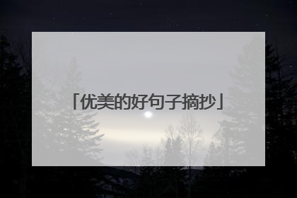 优美的好句子摘抄