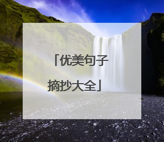 优美句子摘抄大全