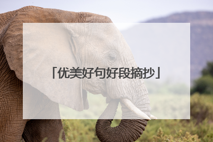 优美好句好段摘抄