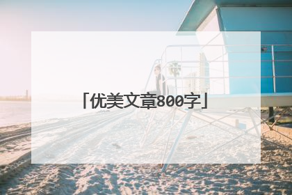 优美文章800字