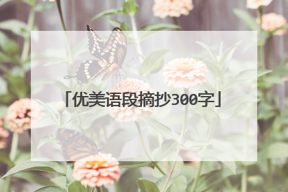 优美语段摘抄300字