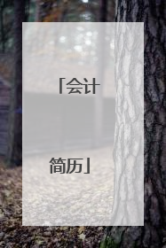 会计简历