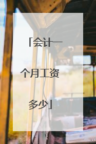会计一个月工资多少
