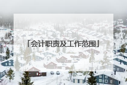 会计职责及工作范围