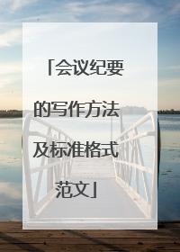 会议纪要的写作方法及标准格式范文