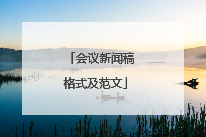 会议新闻稿格式及范文