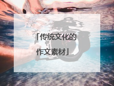 传统文化的作文素材