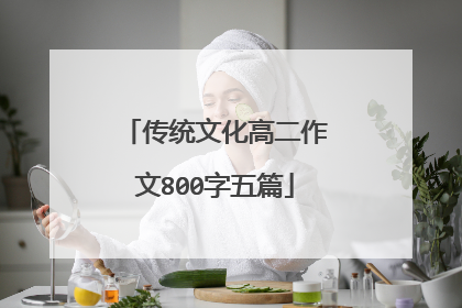 传统文化高二作文800字五篇