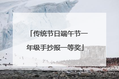 传统节日端午节一年级手抄报一等奖